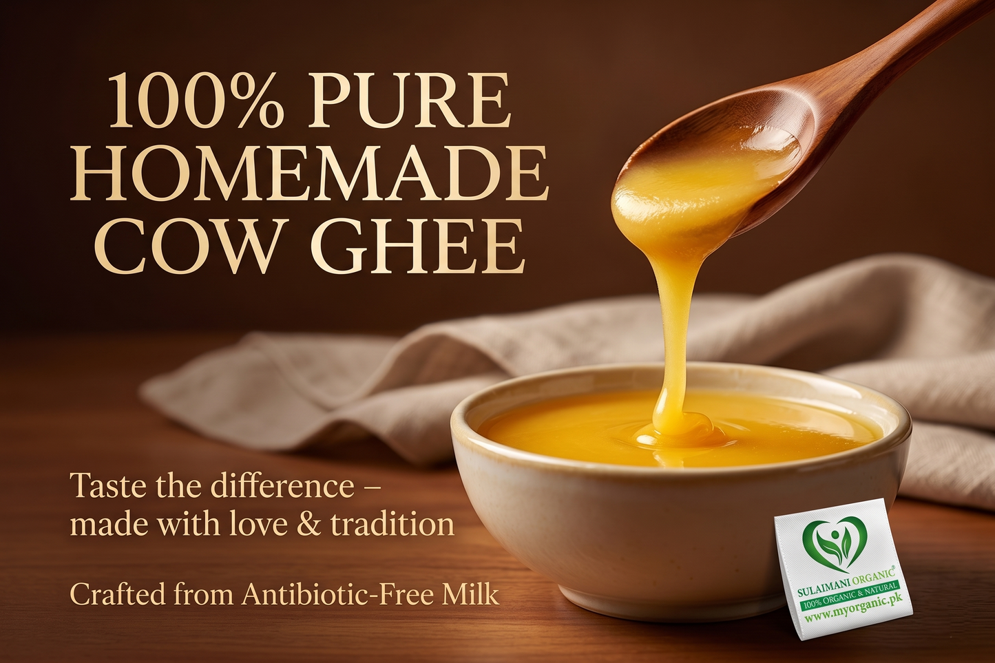 Ghee (Desi Cow) – Pure, Organic & Nutrient-Rich Traditional Ghee